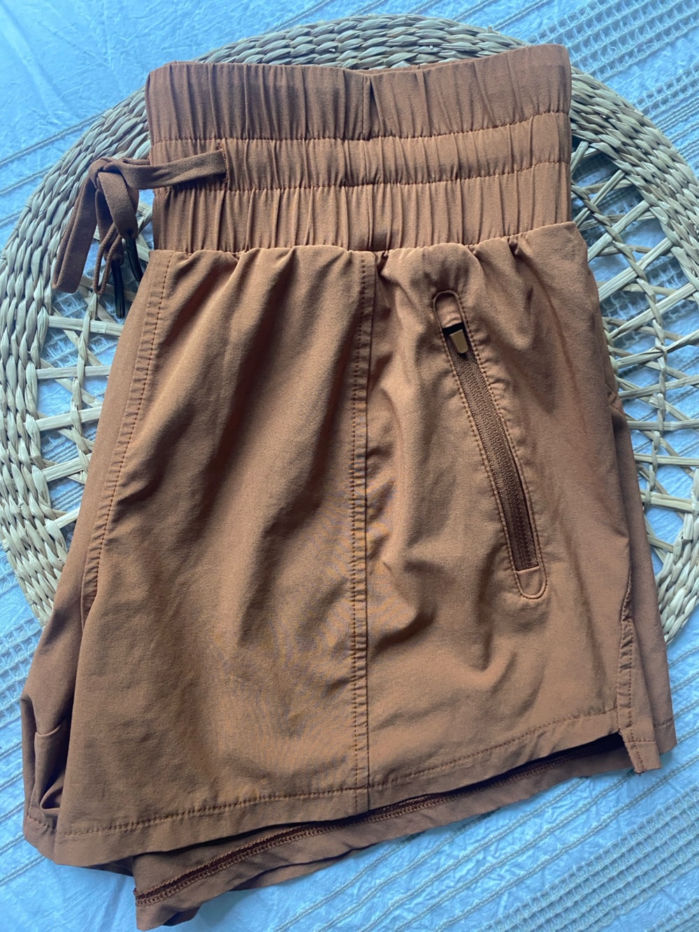 all in motion Golden Brown Elastic-Waist Athletic Shorts